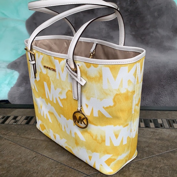 MICHAEL KORS MEDIUM SHIBORI PRINT LOGO TOTE BAG - Picture 2 of 16